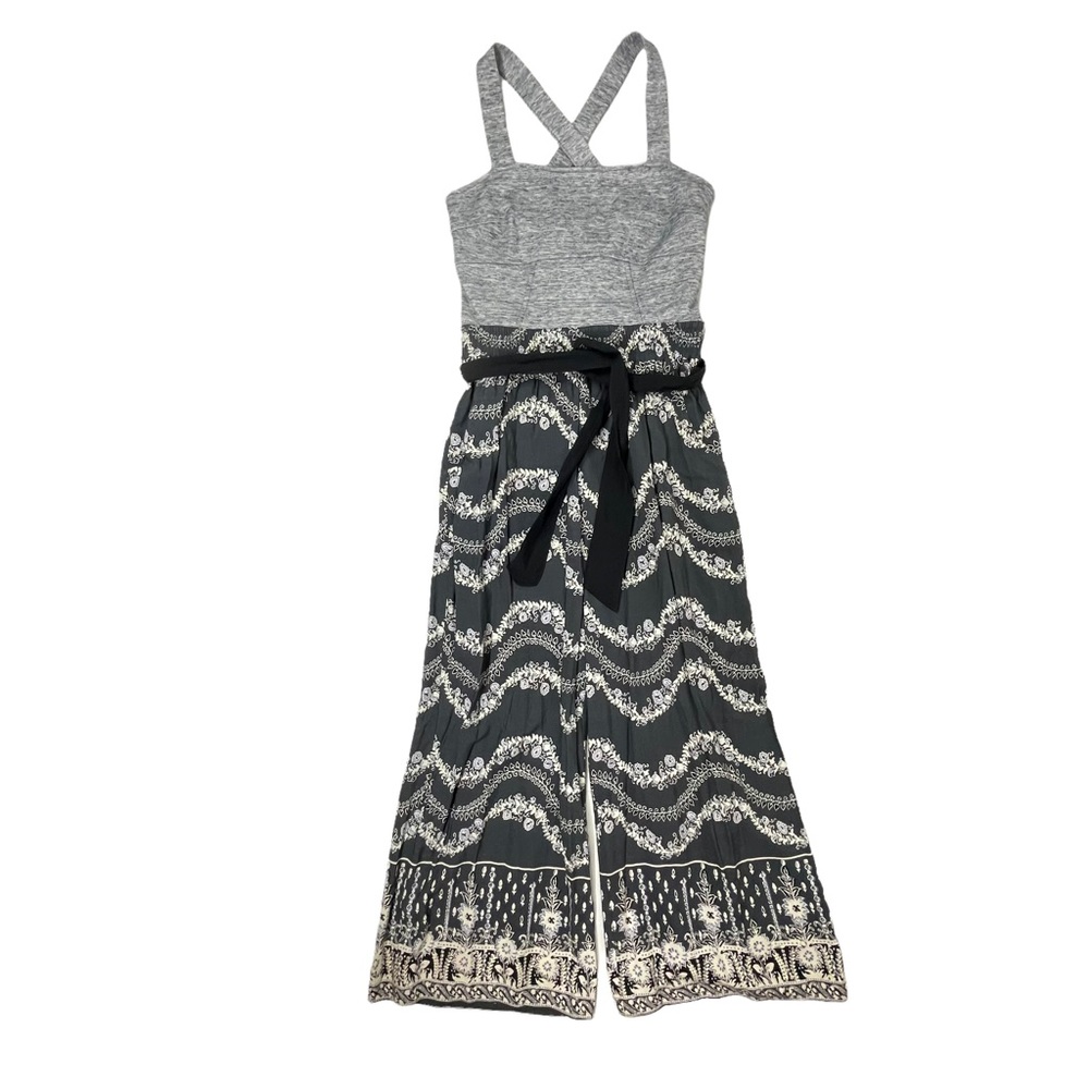 Anthropologie Lilka Maple Lane Jumpsuit Romper Sz S Wide Leg Belted